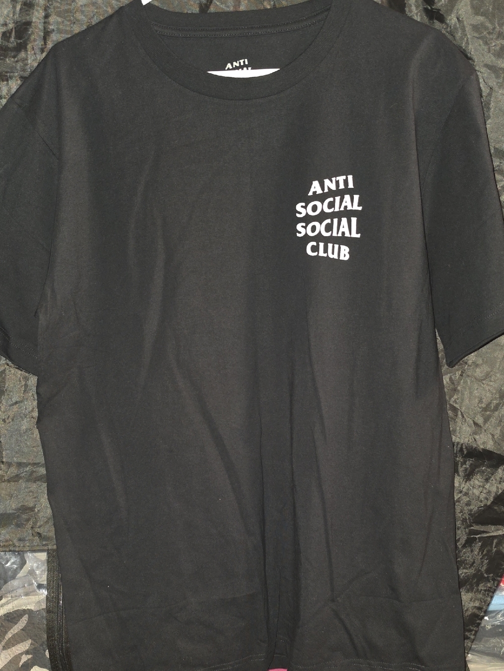 Anti Social Social Club Black Tee with White Chest Logo